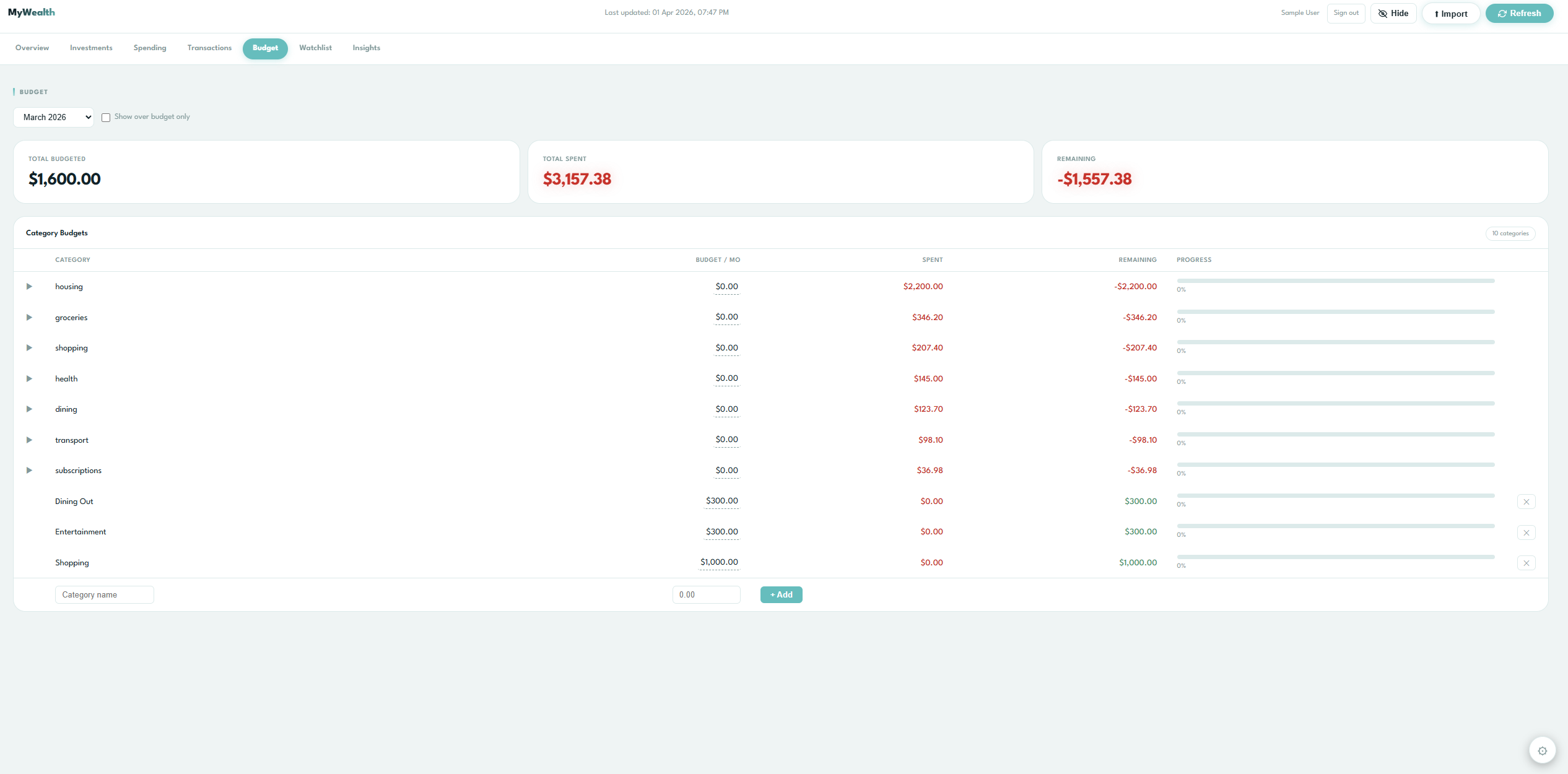 Finance Tracking Database screenshot 5